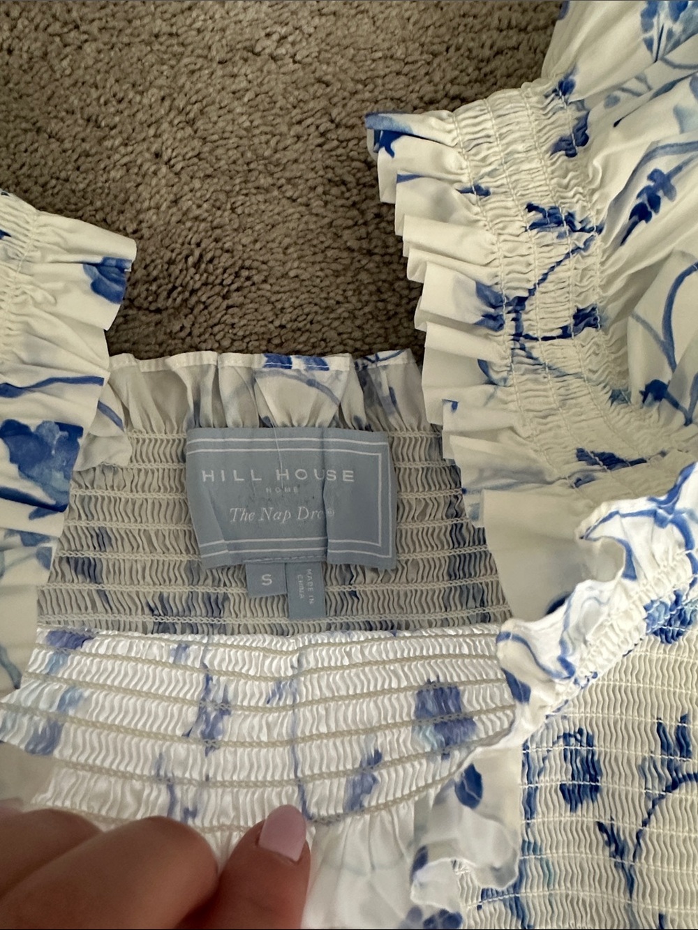 Hill House Home Ellie Nap Dress in Blue Botanical - Picture 4 of 4
